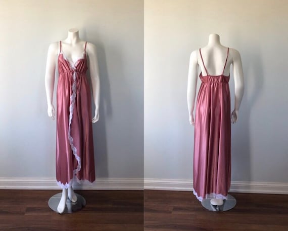 Vintage Deep Pink Nightgown, Cahill, 1970s Nightgo