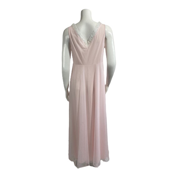 Vintage Pink Chiffon Peignoir Set 1960s Shadowlin… - image 8