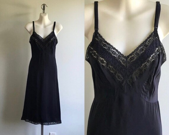 Vintage Navy Blue Full Slip, Artemis Image Proport