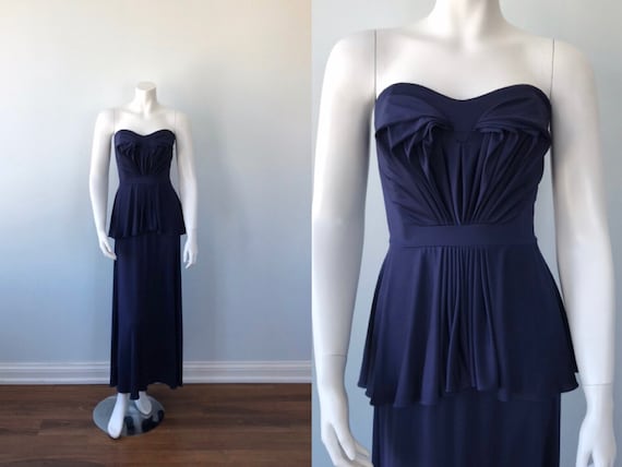 Yves Saint Laurent, Vintage Evening Gown, Blue Eve