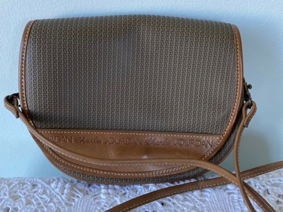 Vintage Canvas Saddle Bag, Charles Jourdan, 1980s