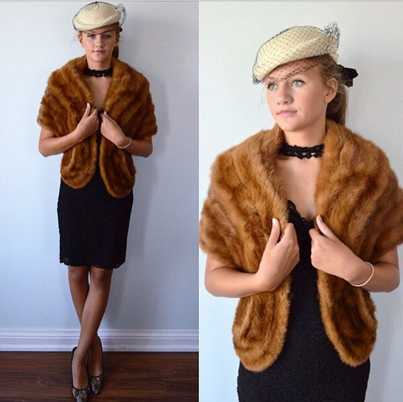 Vintage Mink Stole, 1950s Mink Stole, Farber Fur,