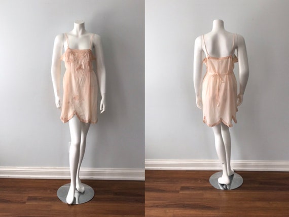 Vintage Short Nightgown, 1930s Nightgown, Love Joy