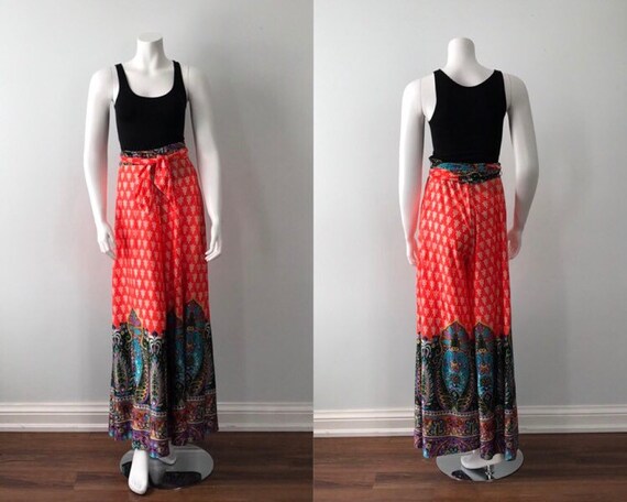 Vintage Wide Leg Pants, Palazzo Pants, Boho, 1960
