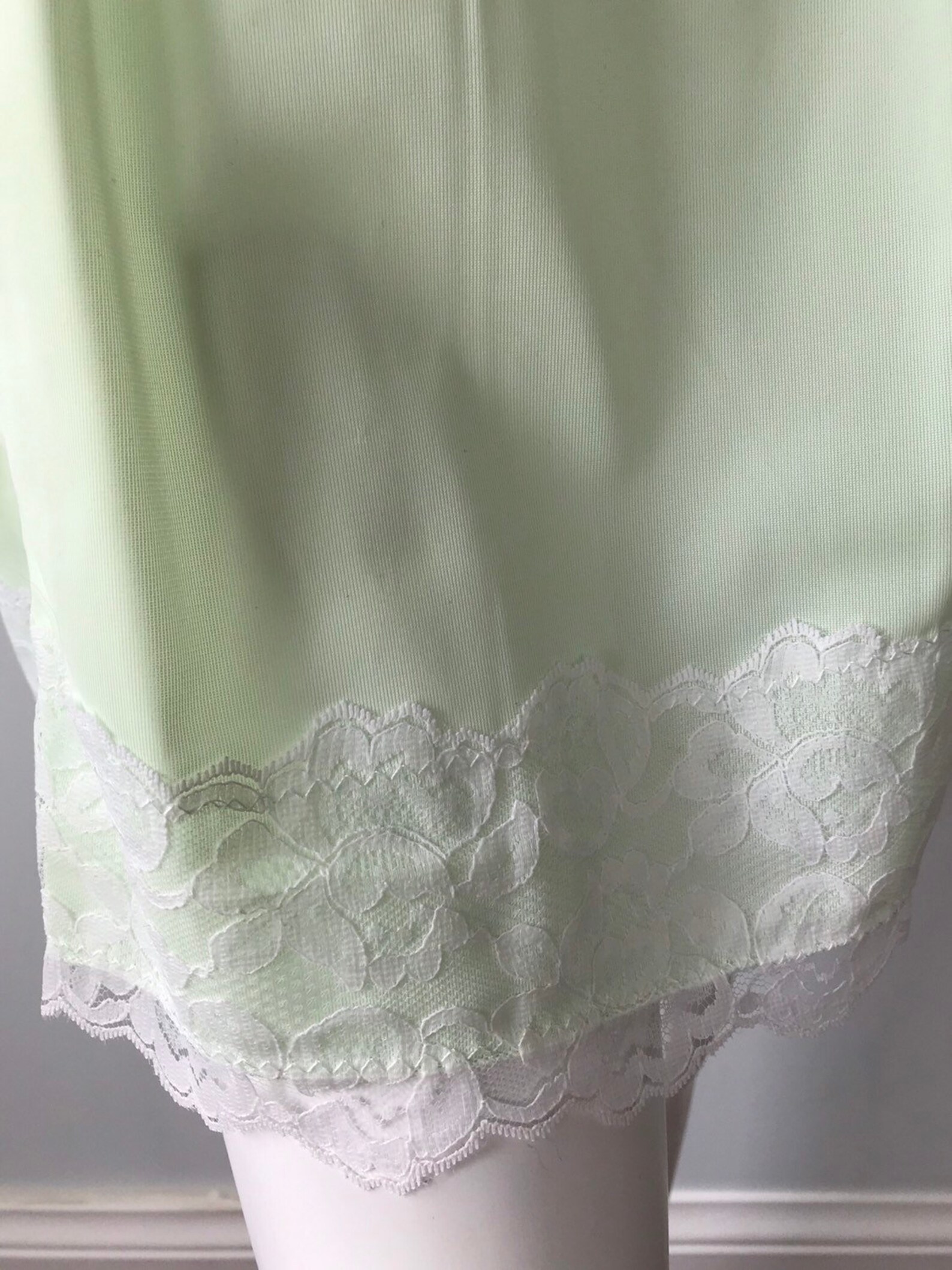 Vintage Lime Green Full Slip Vintage Slip Lime Green Slip Etsy