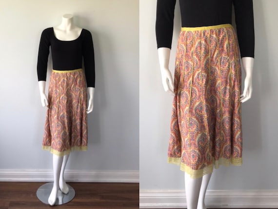 Vintage Skirt, April Cornell, 1980s Skirt, Casual