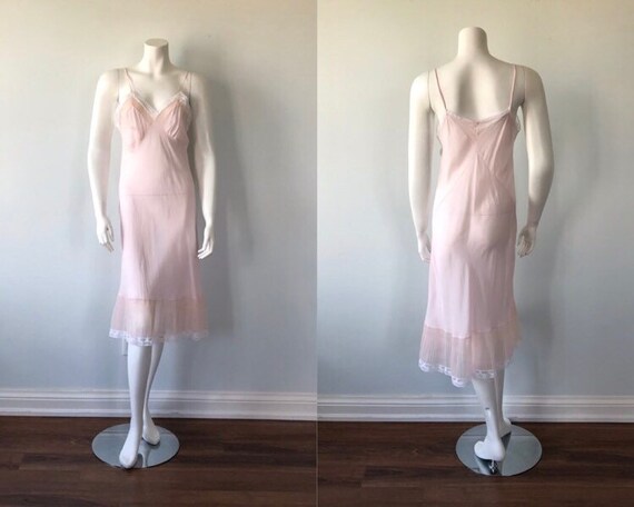 Vintage Pink Full Slip, Vintage Slip, Pink Full Sl