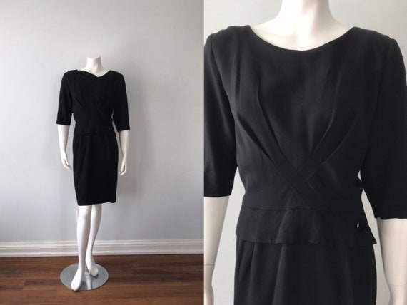 1960s Samuel Cooper Black Cocktail Dress, 1960s Co