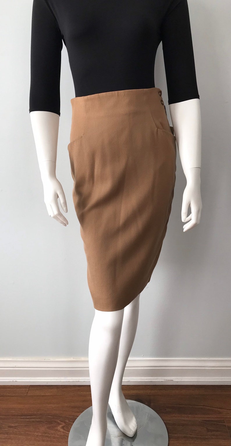 Micheal Kors Skirts Pencil Skirt Designer NWT Vintage Pencil Skirt Camel Pencil Skirt Kors Camel Skirt Vintage Skirt