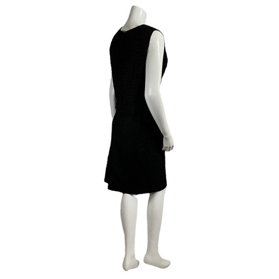 Vintage Black Ribbon Work Skirt Suit 1960s - image 8