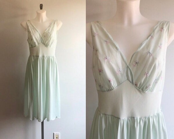 Vintage Nightgown, Vintage Lingerie, 1960's Nightg