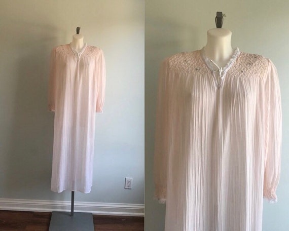 Vintage Pink Nightgown, Linda Lingerie, 1980s Nig