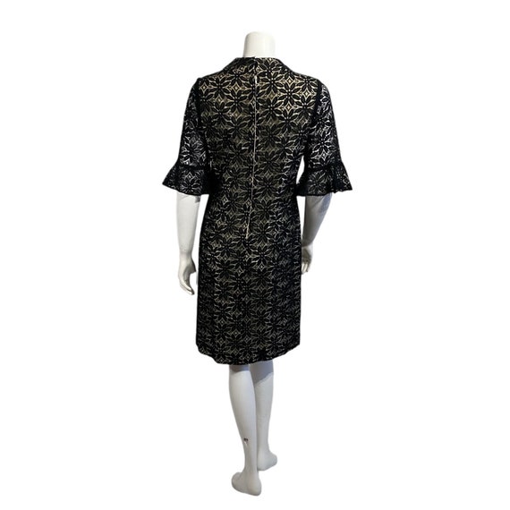 Vintage Black Lace Cocktail Dress 1960s Lawrence … - image 6