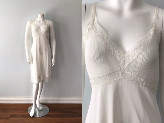 Vintage Ivory Full Slip, Harvey Woods, 1950s Full