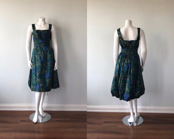 Vintage 1950s Taffeta Dress, Modell Style, 1950s D