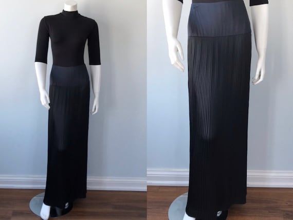 Vintage Black Pleated Skirt, Black Pleated Skirt,