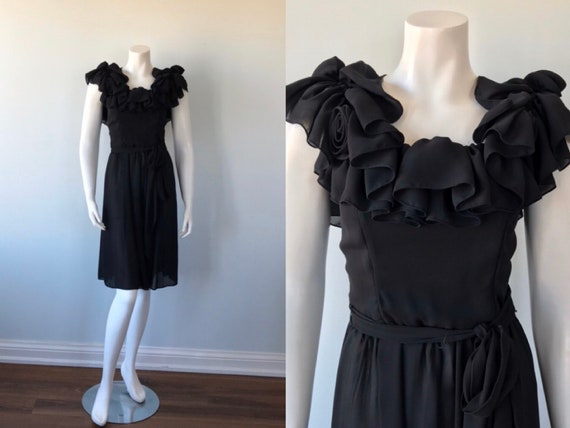 Vintage Dress, Vintage Black Dress, Wedding, Benee