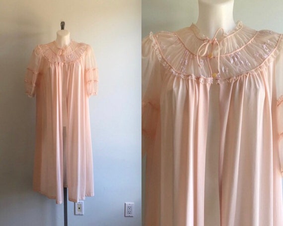 Vintage Luxite Pink Peignoir/Robe, Luxite, 1950s R
