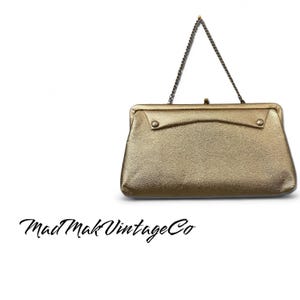 Vintage Gold Lame Evening Clutch 1950s