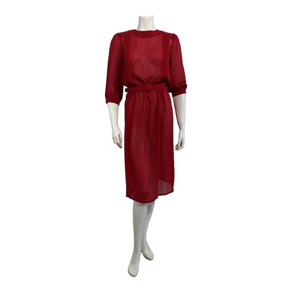 Vintage Red and Black Dress 1960s Eaton - image 2