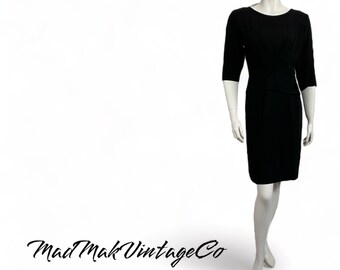 Vintage Black Cocktail Dress 1960s Samuel Cooper