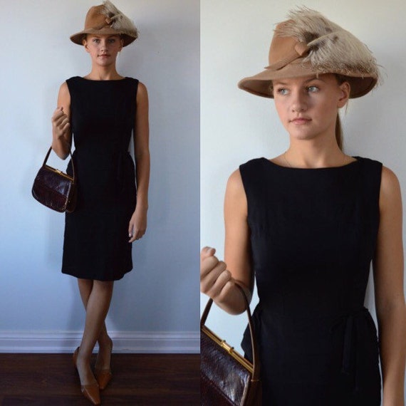 Vintage Black Cocktail Dress, Black Cocktail Dress