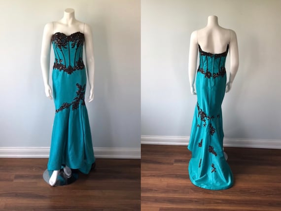 Vintage Evening Gown, Wedding, Formal Gown, Prom D