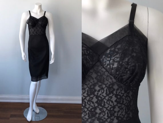 Vintage Black Full Slip, Dorsay, Vintage Black Sli
