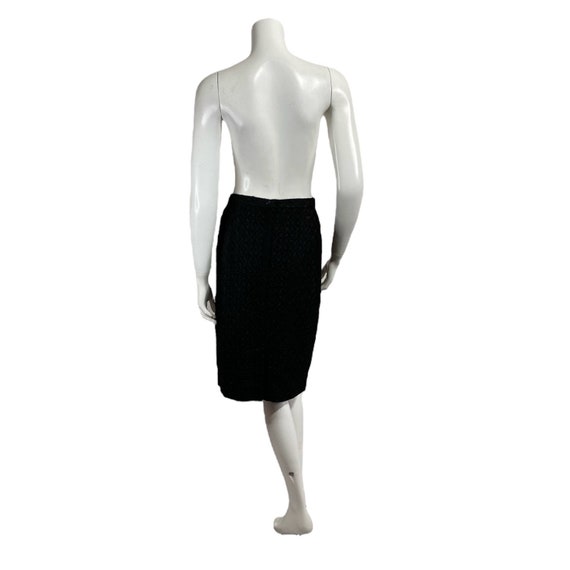 Vintage Black Ribbon Work Skirt Suit 1960s - image 10