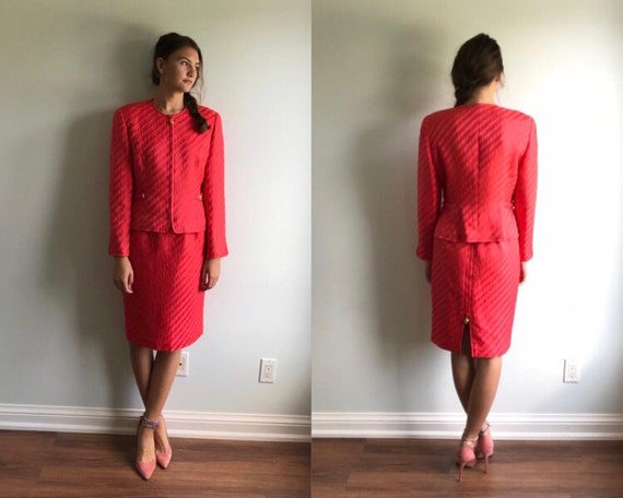 Vintage Christian Dior Skirt Suit, 1980s Christian