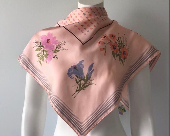 Christian Dior Silk Scarf, Vintage Silk Scarf, Flo