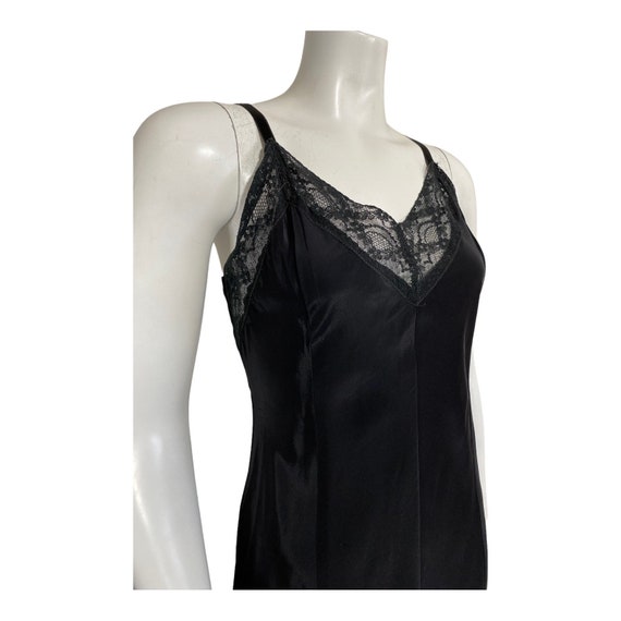 Vintage Black Full Slip / 1950s / Canadian Maid by To… Gem