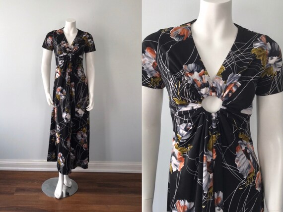 Vintage Jordi-Lyn Maxi Dress, 1970s Maxi Dress, Su