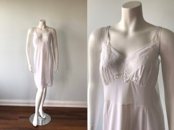 Vintage White Full Slip, 1960s White Full Slip, Vi