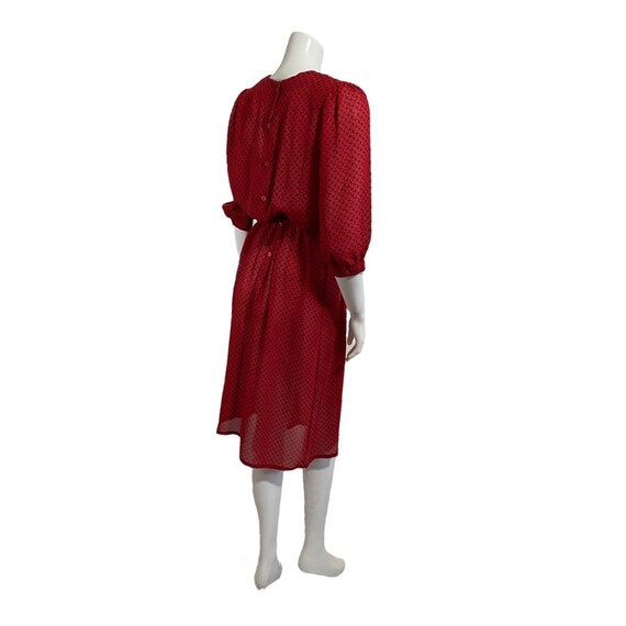 Vintage Red and Black Dress 1960s Eaton - image 7