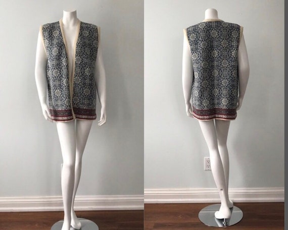 Vintage Wool Vest, 1970s Icelandic Wool Vest, Norw