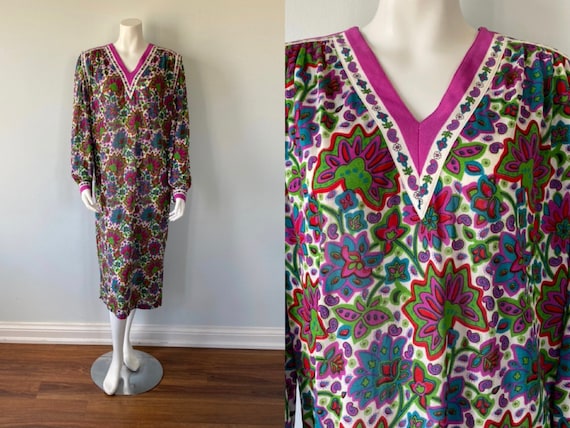 Vintage 1980s Dress, Gibi Roma, 1980s Dress, Long