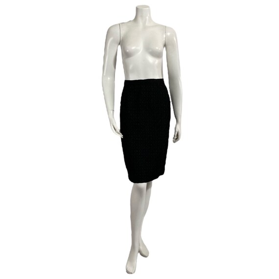 Vintage Black Ribbon Work Skirt Suit 1960s - image 9
