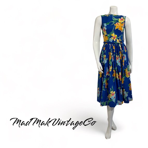 JAN BARBOGLIO Dress Waist Belt size 8 Vintage 50s Barboglio Cristina Jan Dress Multicolor Floral  main image 3