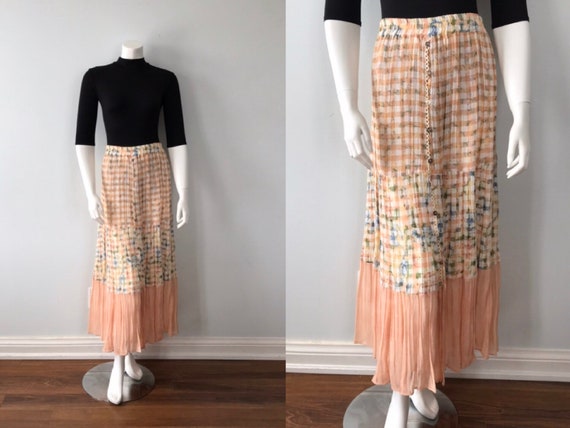 Vintage Sandro Paris Skirt, Vintage Pleated Skirt,