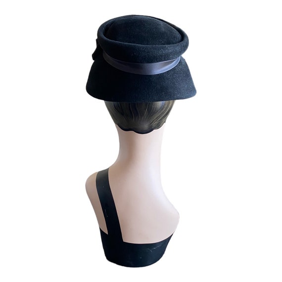 Vintage Black Hat 1920s Helen Joyce Original Blac… - image 4