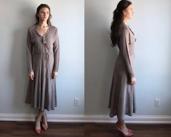 Vintage Knit Dress, 1970s Knit Dress, Van Naardhei