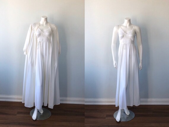 Vintage Ivory Peignoir Set, Lov Lee, 1970s Peignoi