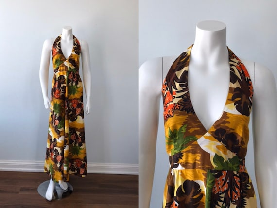 Vintage Hukilau Fashions Halter Dress, Halter Dres