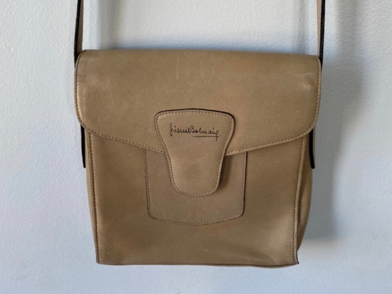 Vintage Pierre Balmain Leather Cross Body Handbag,
