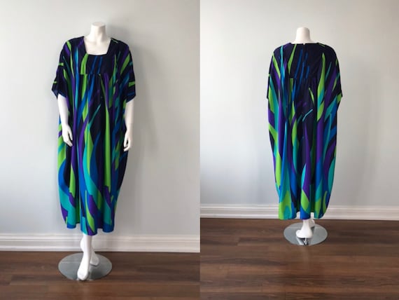 Acorn Hostess Gown, 1970s Caftan, Vintage Caftan,