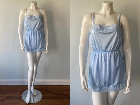 Vintage Blue Baby Doll Set, 1970s Baby Doll, Vinta