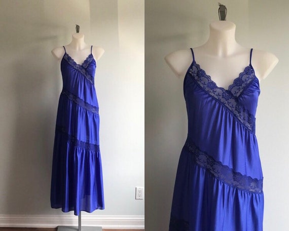 Vintage Purple Nightgown, Lady Cameo Dallas, 1980s
