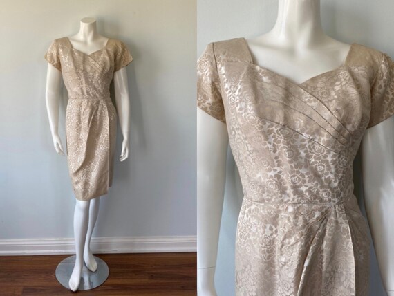 Vintage Dress, Brocade Dress, 1960s, an Original D