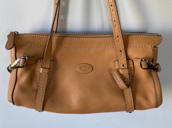 Vintage TOD'S Tan Leather Handbag, T0D'S, Leather
